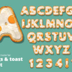 Eggs and Toast Food Alphabet