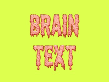 brain texture text effect