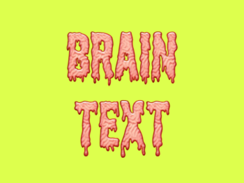 brain texture text effect