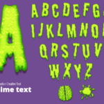 Slime text letters