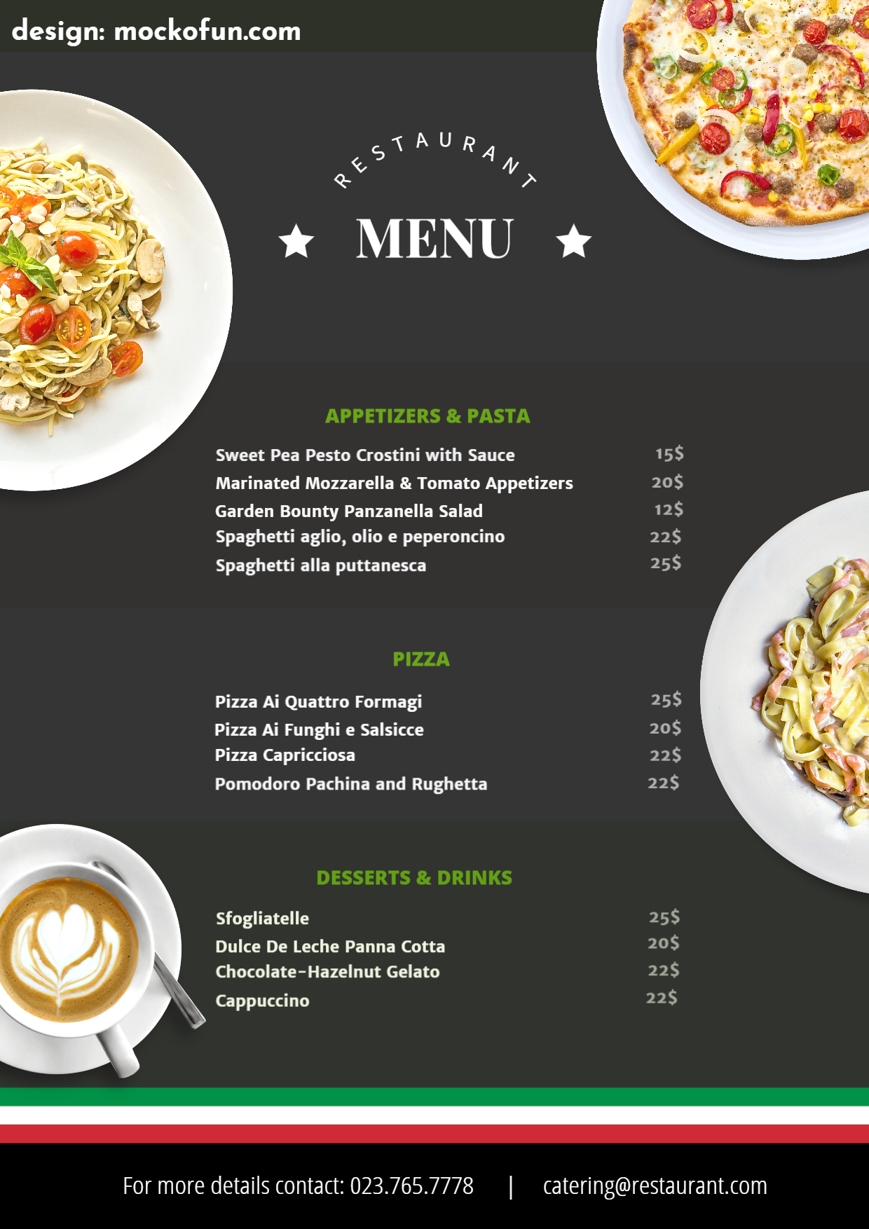 Italian Menu Templates