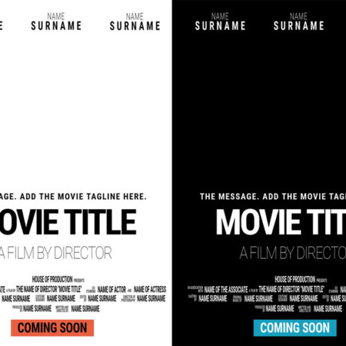 🎥 Movie Poster Credits Template MockoFUN