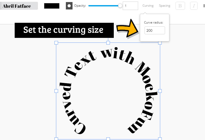 Curved Text Online