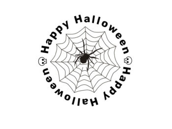 Happy Halloween Text Badge