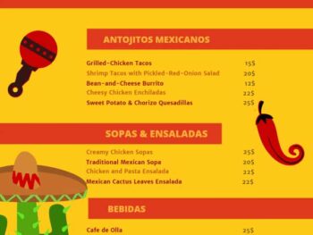 Mexican Food Menu