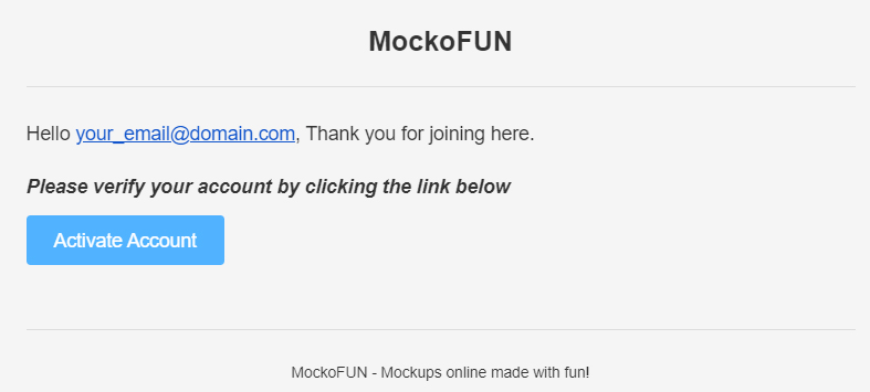 MockoFUN Account Activation