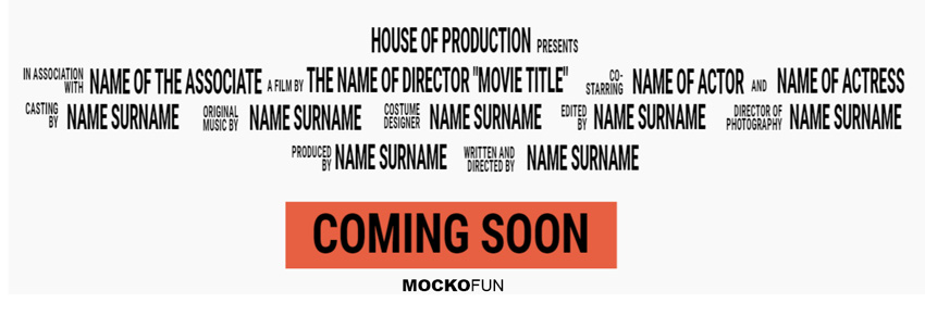  Movie Poster Credits Template MockoFUN