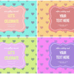 Wedding Cards with Heart Pattern