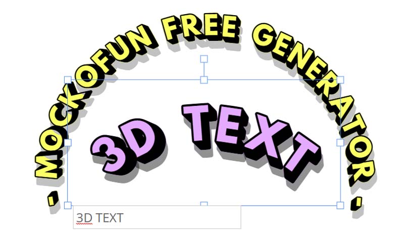 3D Curved Text Generator