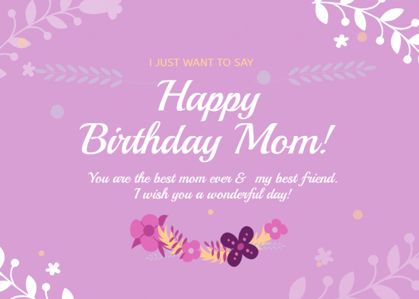 Birthday Card For Mom Mockofun 