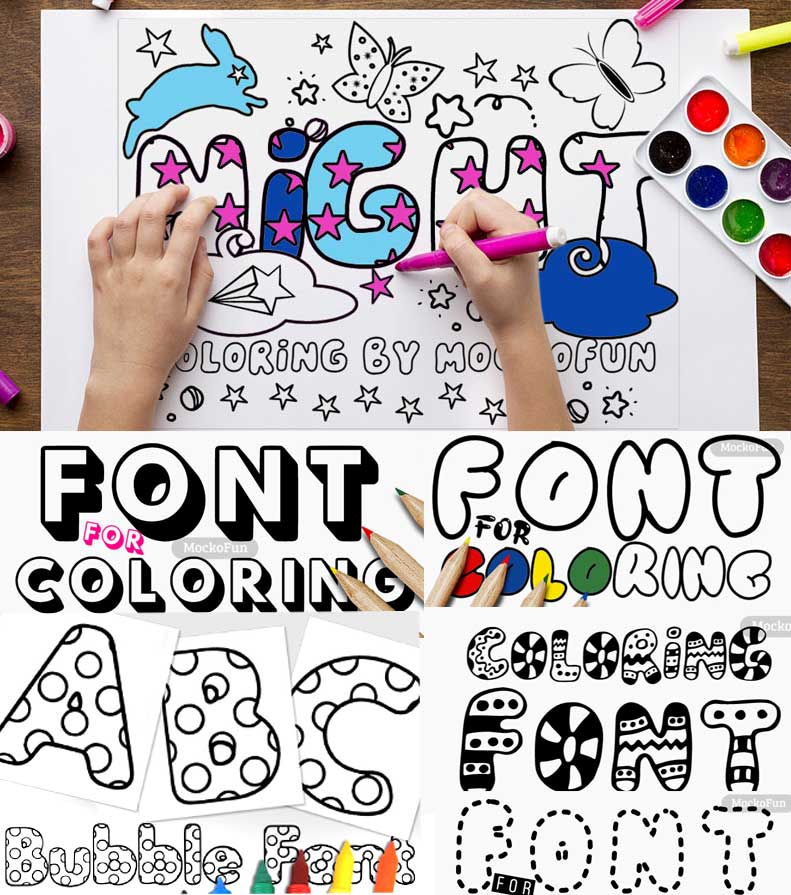 Fonts for Coloring