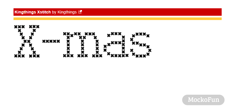 Cross-stitch Font