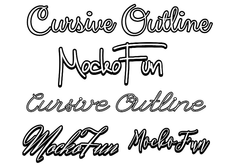 Cursive Outline Font Generator