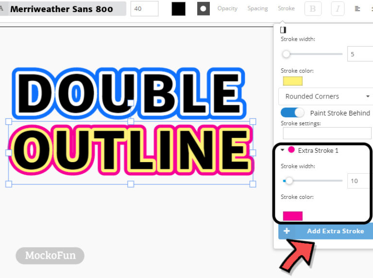 Double Outline Font