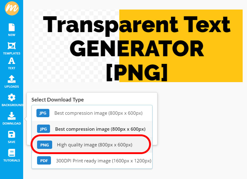 PNG Text Generator Online