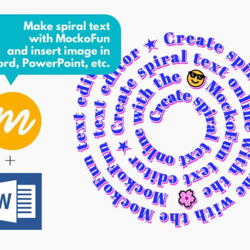 Spiral Text Generator - MockoFUN 🌀