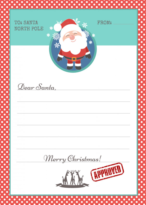 Personalized Free Printable Fill In Blank Letter From Santa Template