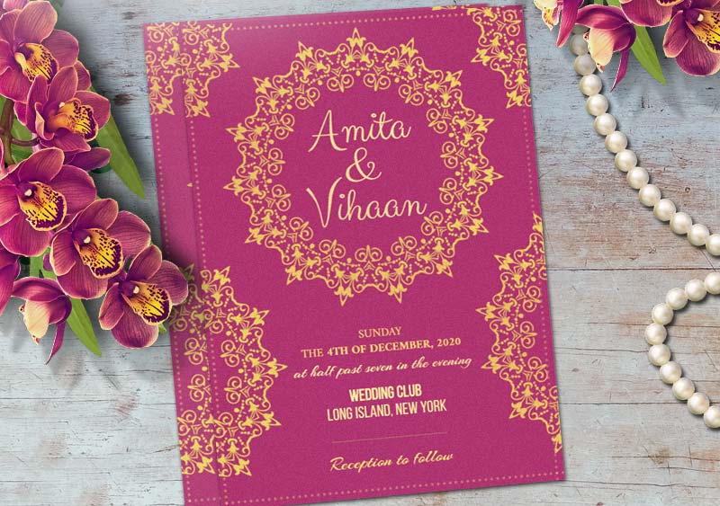 Hindu Wedding Card