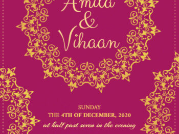 Hindu Wedding Card