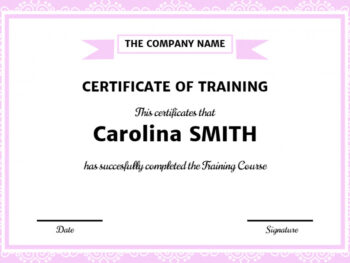 Training Certificate Template