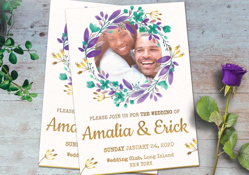 Wedding Invitation with Photo