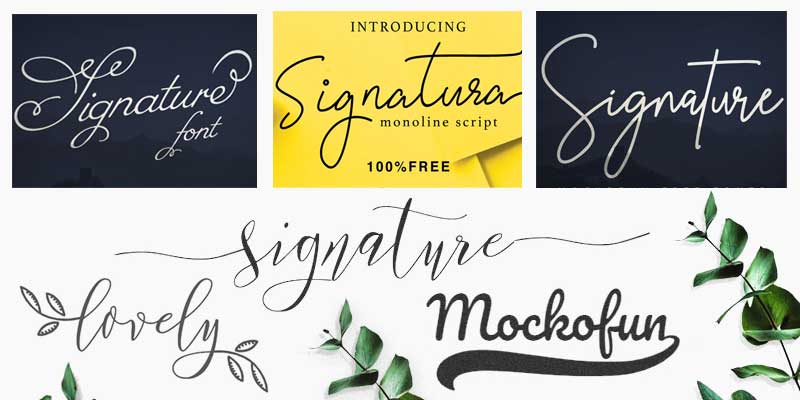 Signature Fonts