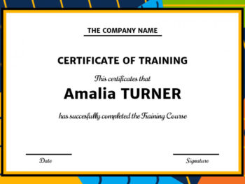 Training Certificate Design