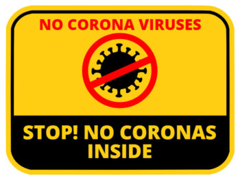 Coronavirus Stop Sign Shape Rectangle