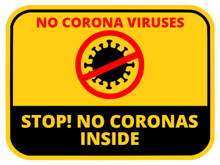 free coronavirus stop sign rectangle shape mockofun