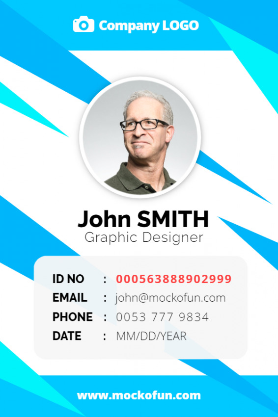 Company ID Card Design  ID Badge Maker - Photoshop Tutorial 