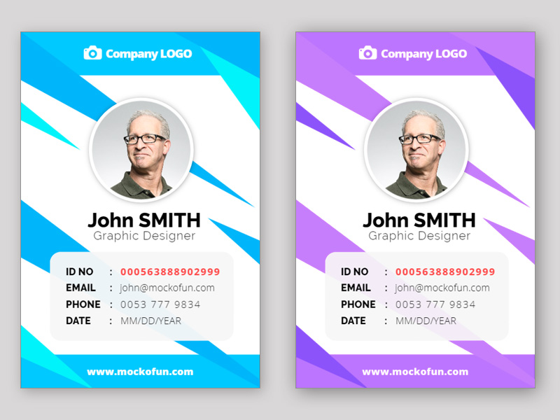 Free) Employee Id Card Design - Mockofun