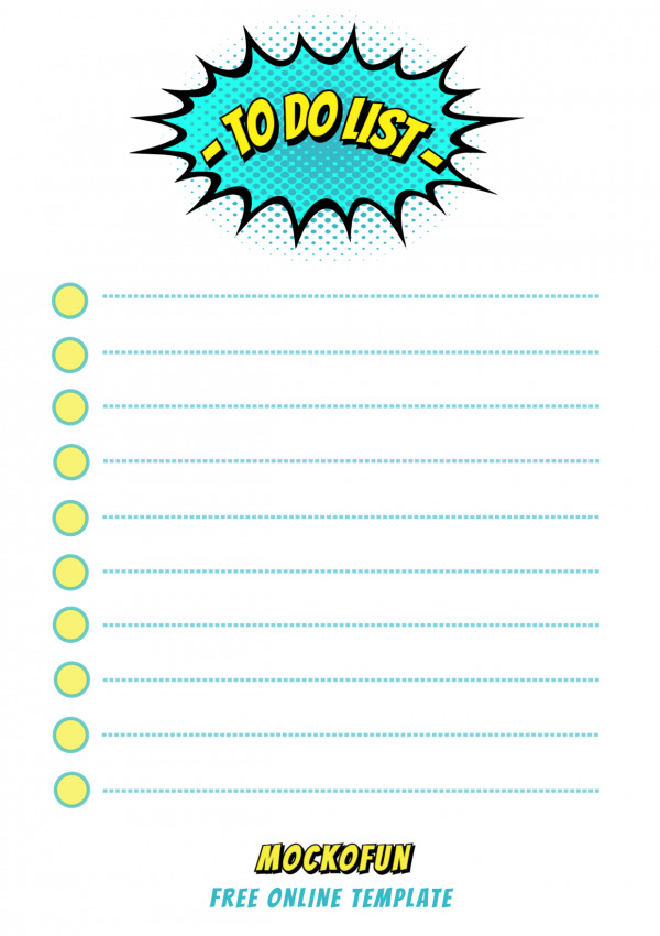 Fun To Do List Template