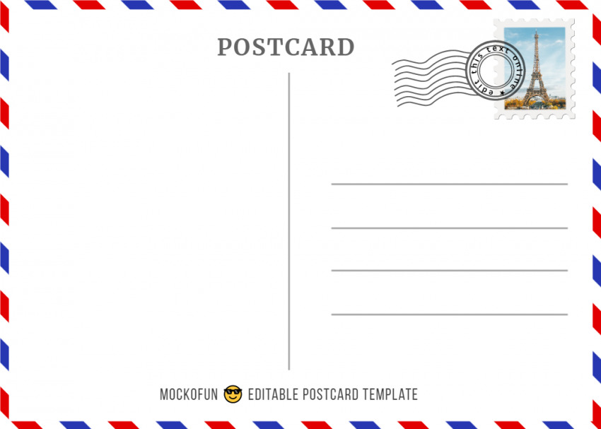 Postcard Template 1  Postcard template, Postcard template free, Printable  postcards