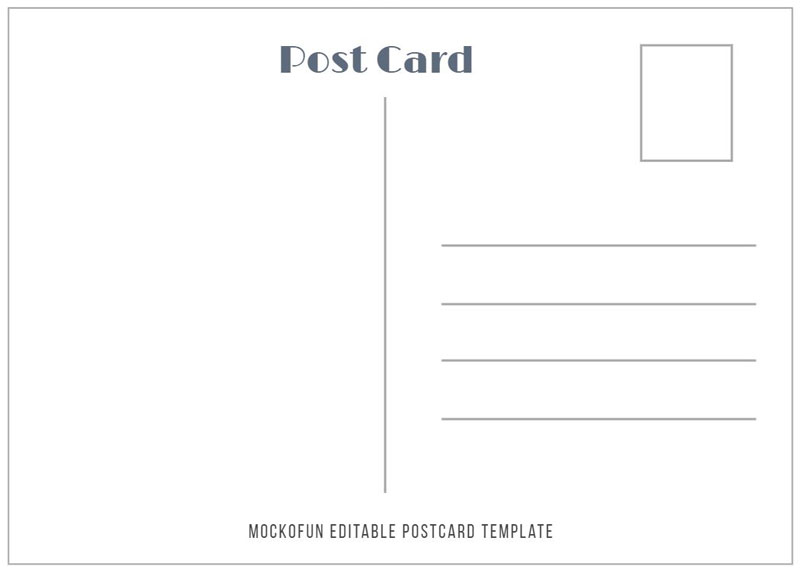 Printable Postcards DIGITAL DOWNLOAD 2 Designs, Lined & Blank