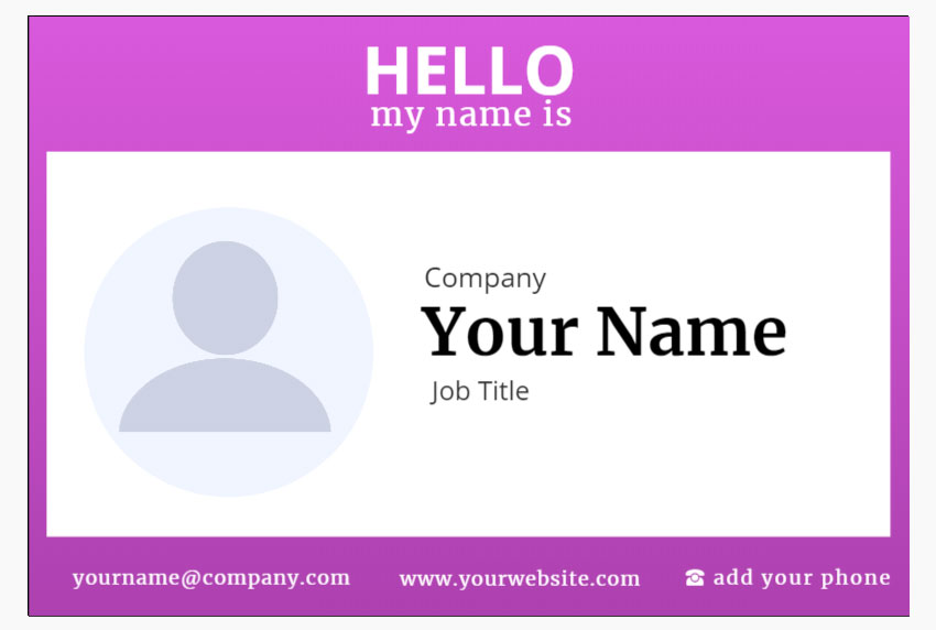 Employee Card Template