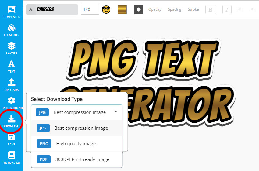PNG Text Generator