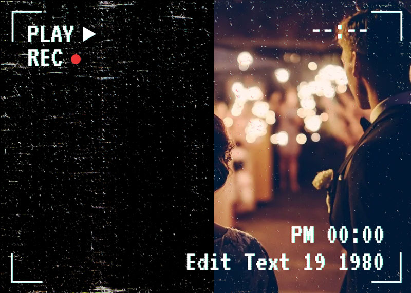 photoshop vhs overlay