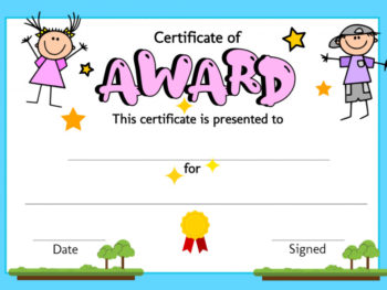 Certificate for Kids