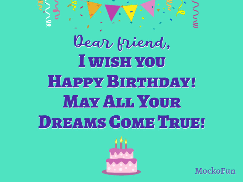 [FREE] Birthday Wishes Card - MockoFUN
