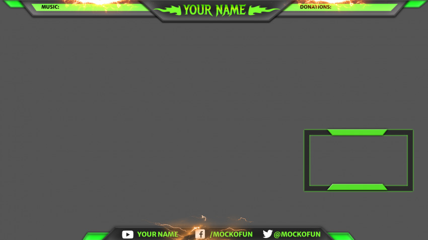 Free customizable Twitch webcam overlay templates