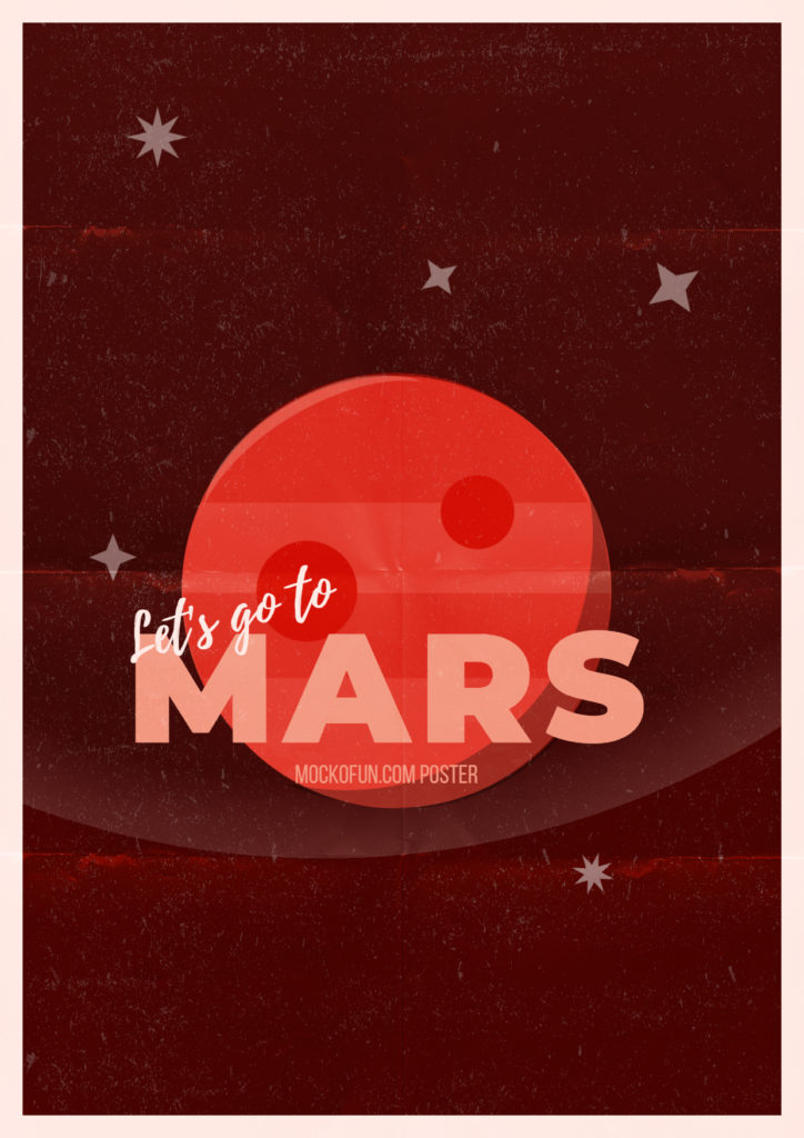 ðŸš€ðŸ›°ï¸ Vintage Mars Poster For Print - MockoFUN