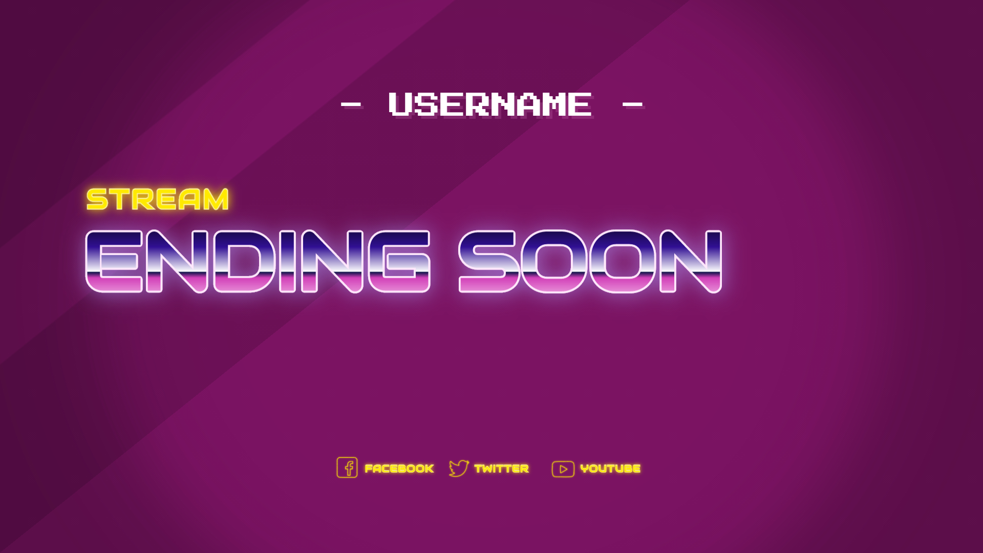 Retro Stream Starting / Ending Soon Overlay - MockoFUN