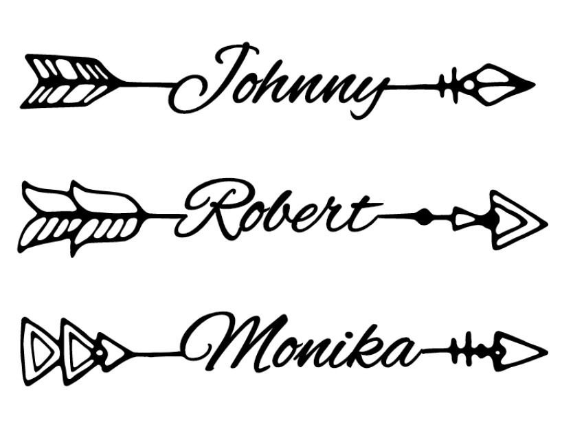 Arrow Tattoo with Name ➸ MockoFUN