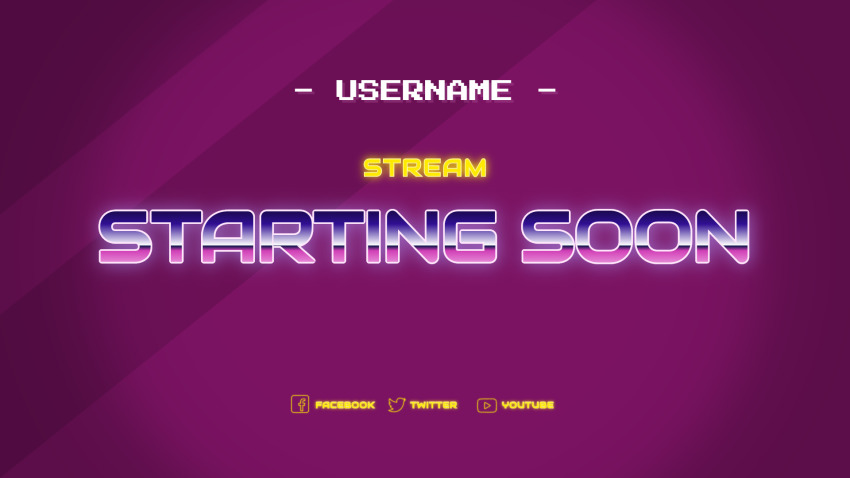 Retro Stream Starting / Ending Soon Overlay - MockoFUN