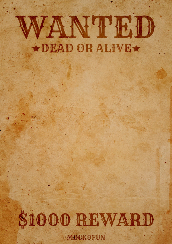 create a wanted poster template