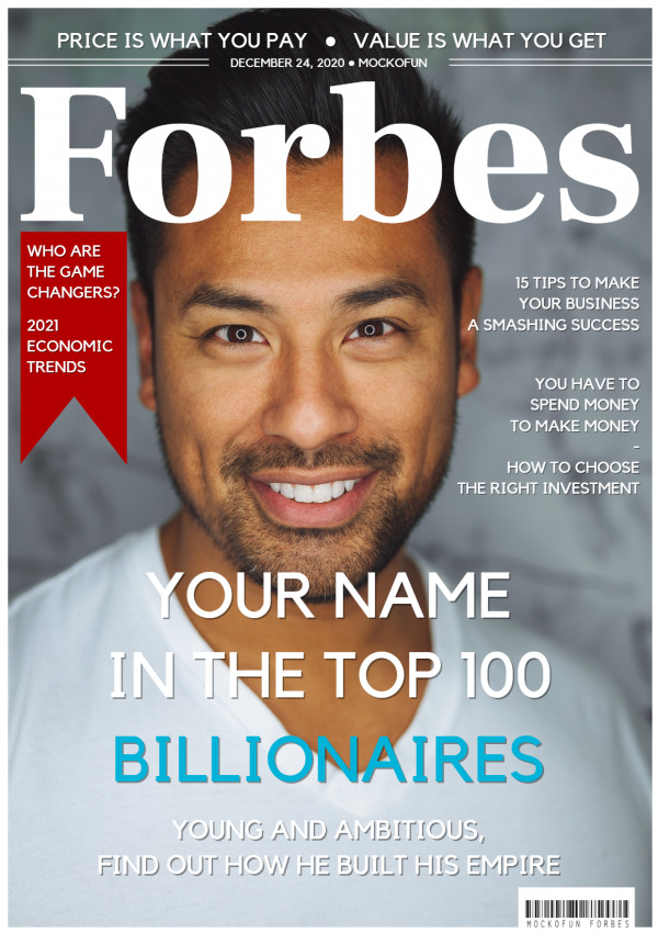 Forbes Magazine Cover Template - MockoFUN