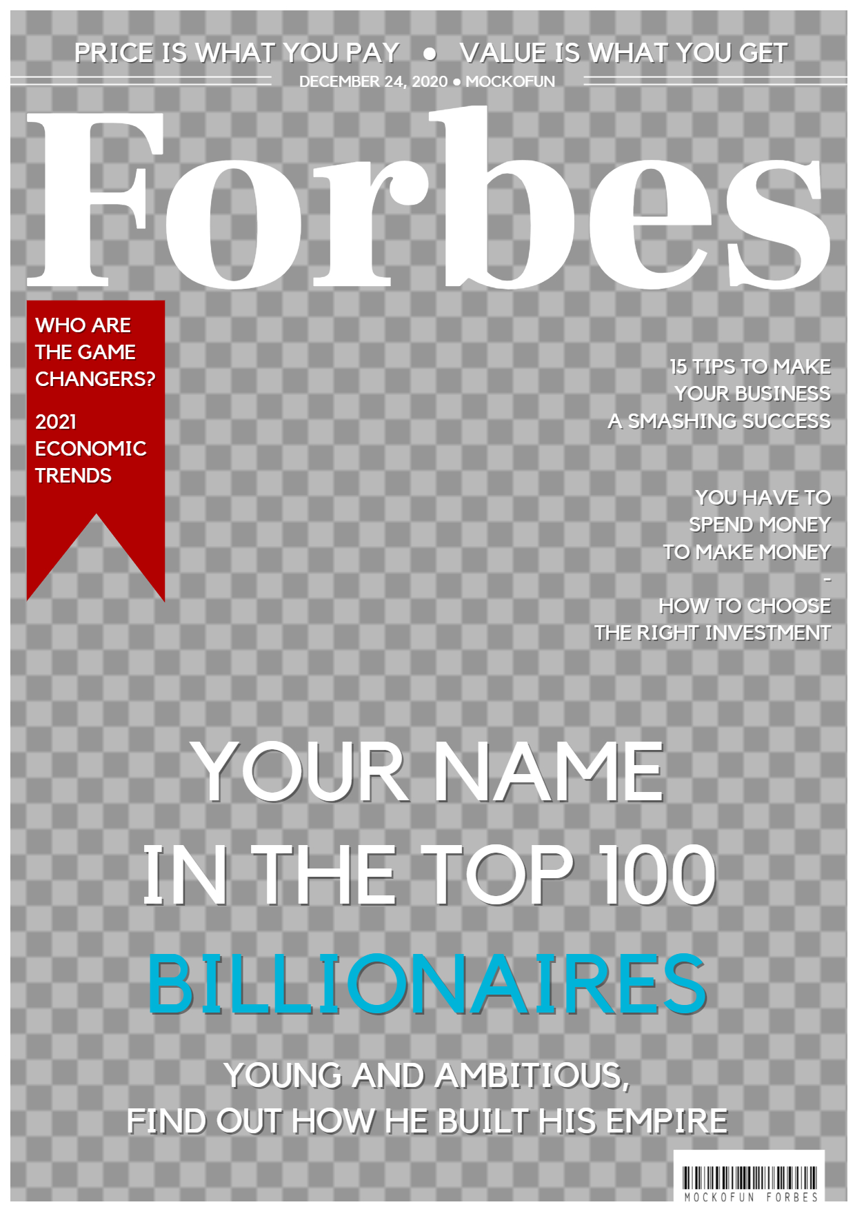 Forbes Magazine Cover Template MockoFUN