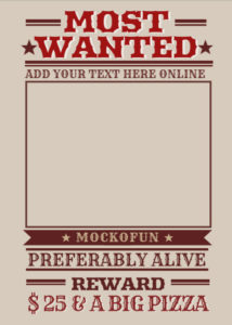 wanted reward poster template