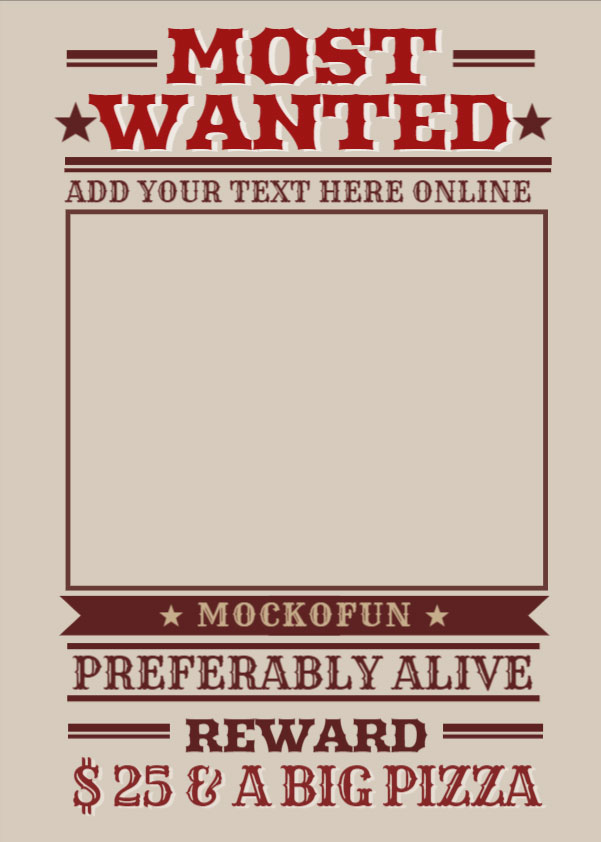 create a wanted poster template