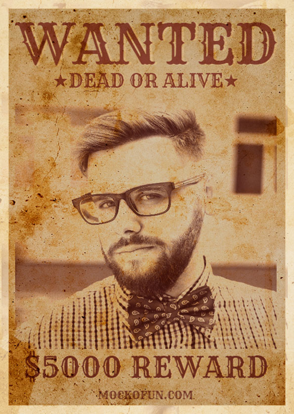 Blank Wanted Poster ★🤠★ [FREE DOWNLOAD] - MockoFUN Example Of A Wanted Poster